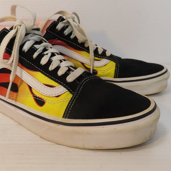 Men s Women s VANS Flame Old Skool suede low rise sneakers M/8 W/9.5 - Picture 4 of 13